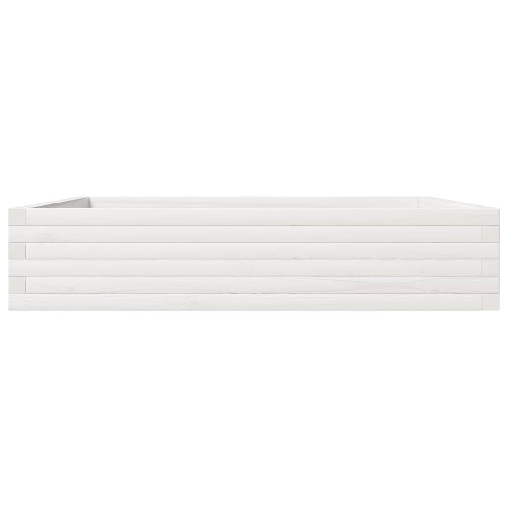 Vidaxl - Jardinière-Pot de fleur-Bac à fleurs blanc 110x110x23 cm bois de pin massif - Image 4