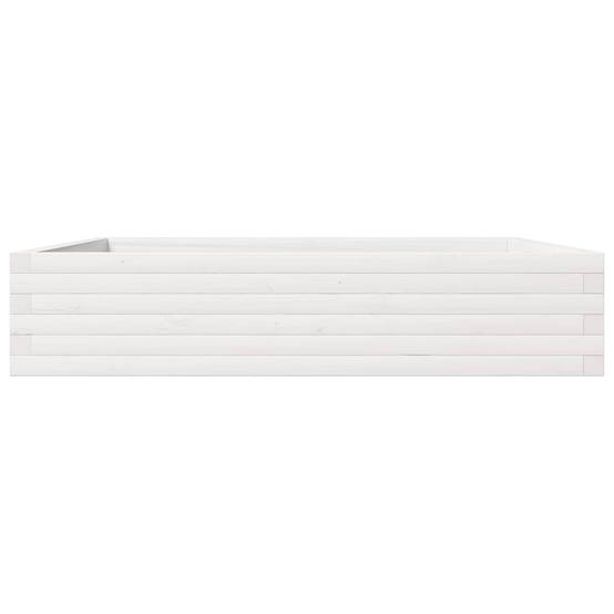 Vidaxl - Jardinière-Pot de fleur-Bac à fleurs blanc 110x110x23 cm bois de pin massif - Image 6