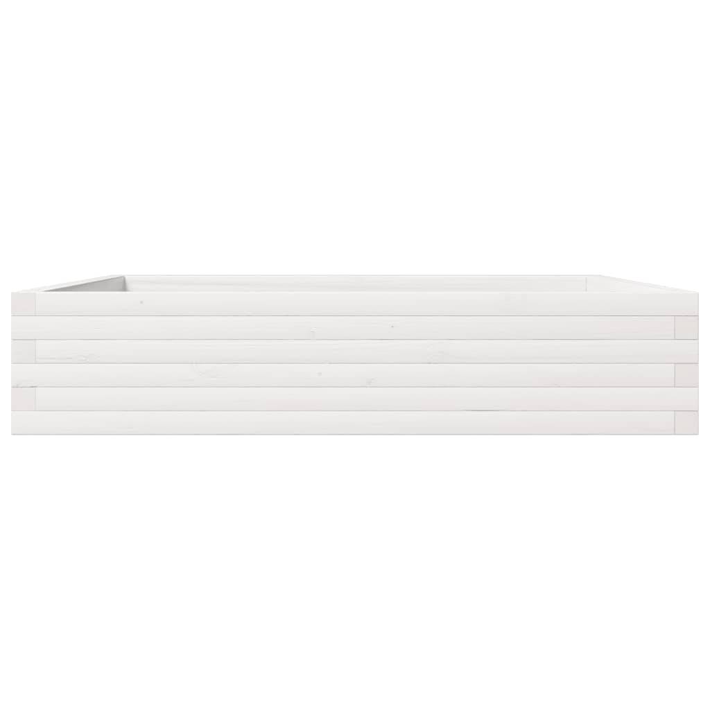Vidaxl - Jardinière-Pot de fleur-Bac à fleurs blanc 110x110x23 cm bois de pin massif - Image 6
