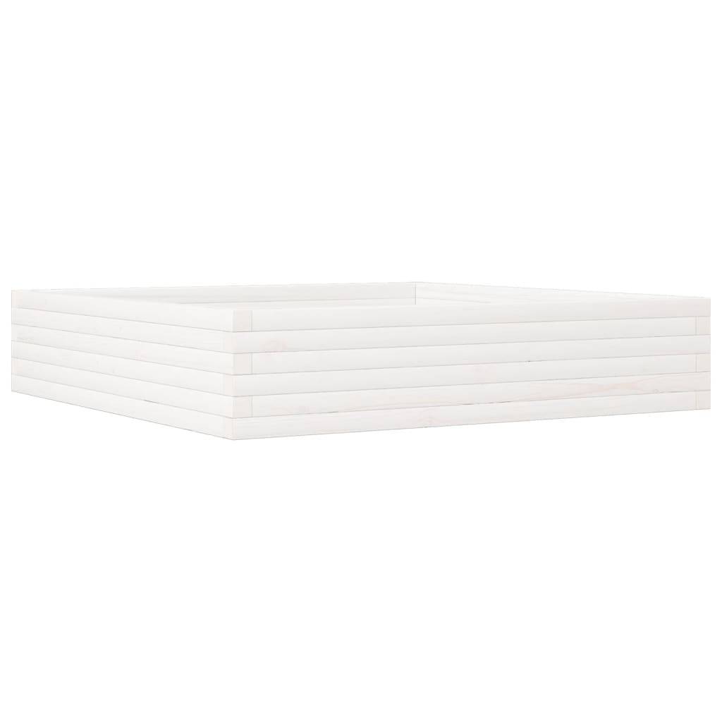 Vidaxl - Jardinière-Pot de fleur-Bac à fleurs blanc 110x110x23 cm bois de pin massif - Image 5