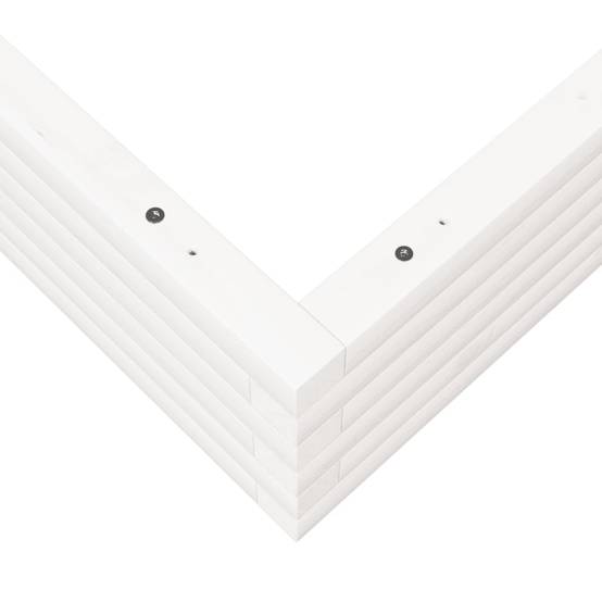 Vidaxl - Jardinière-Pot de fleur-Bac à fleurs blanc 110x110x23 cm bois de pin massif - Image 7