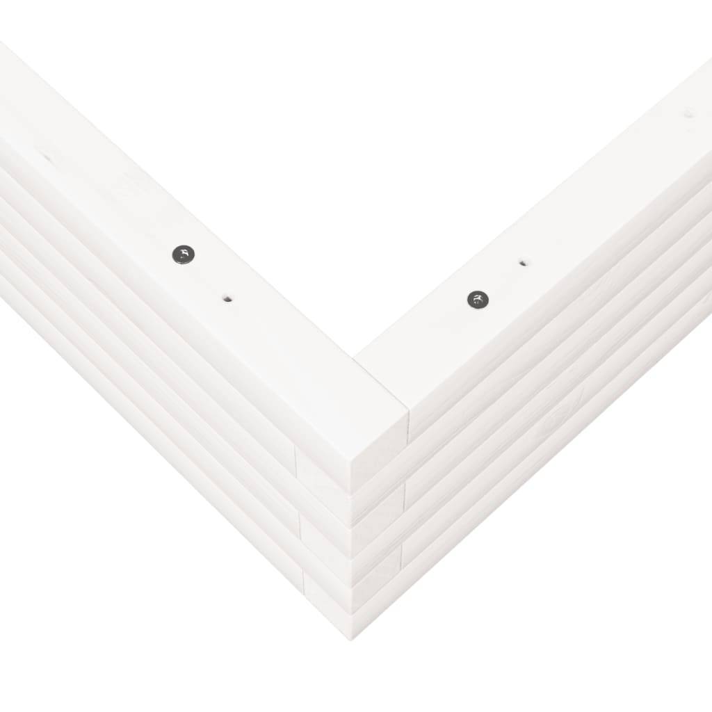 Vidaxl - Jardinière-Pot de fleur-Bac à fleurs blanc 110x110x23 cm bois de pin massif - Image 7