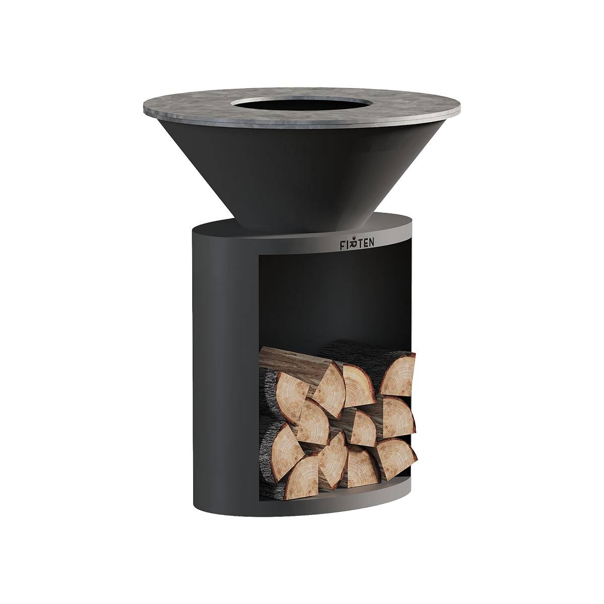 Brasero Ellipse 80 Noir - Image 1