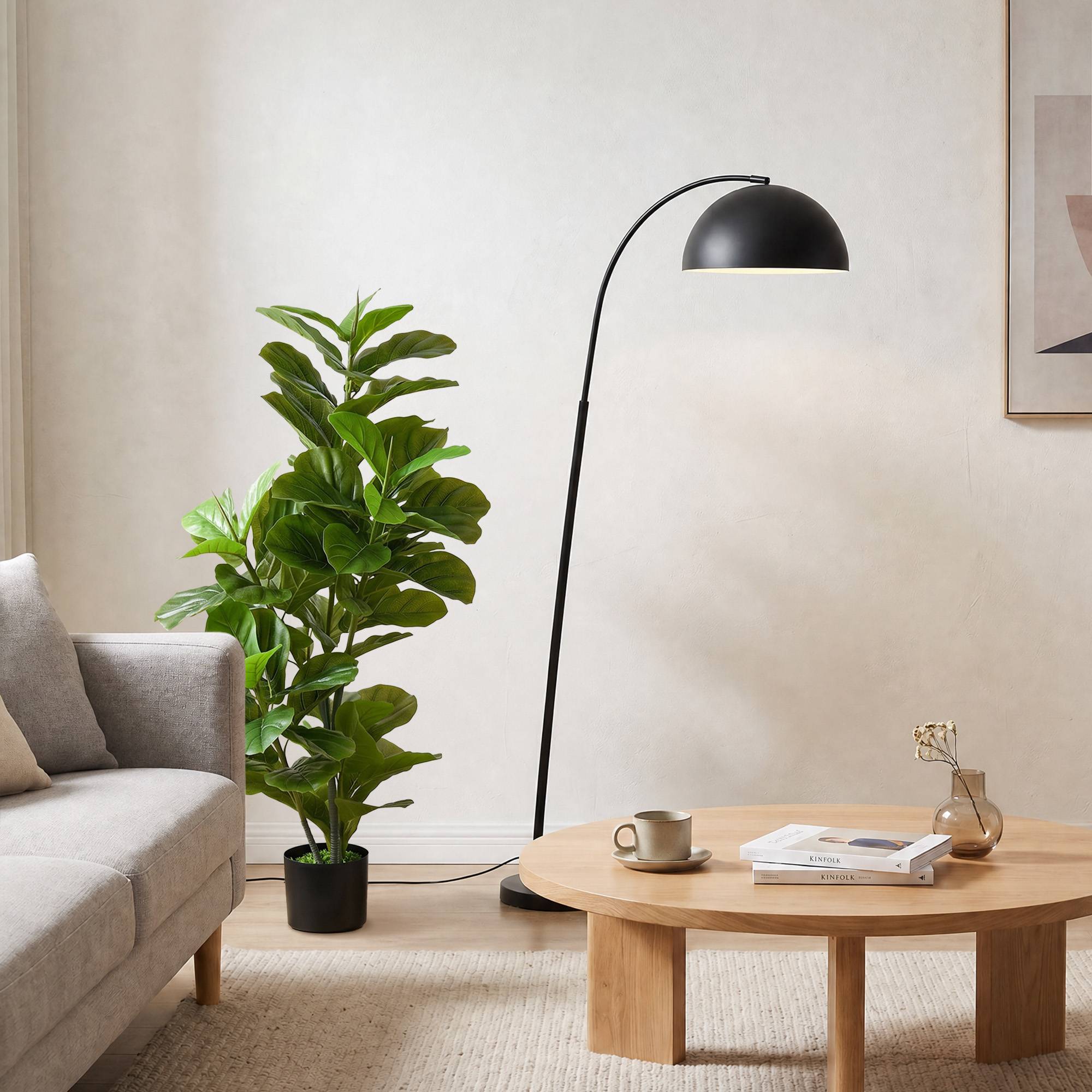 Sans Marque - Ficus artificiel 110cm avec 90 feuilles et pot pour salon - Image 8