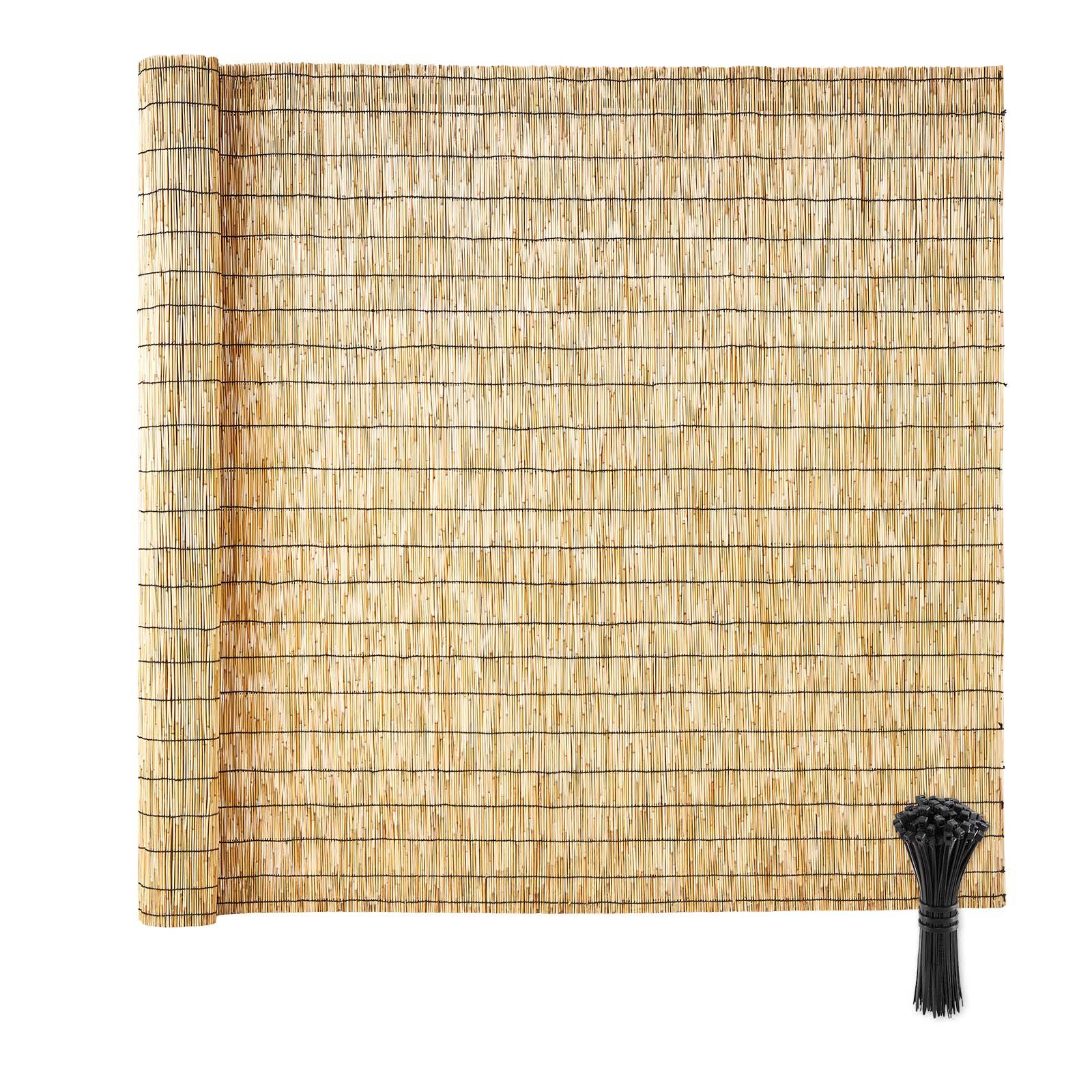 Vevor - VEVOR Canisse Roseau Naturel 5x1,7m, Brise-vue Balcon Terrasse, Separation Jardin, Attaches Noires