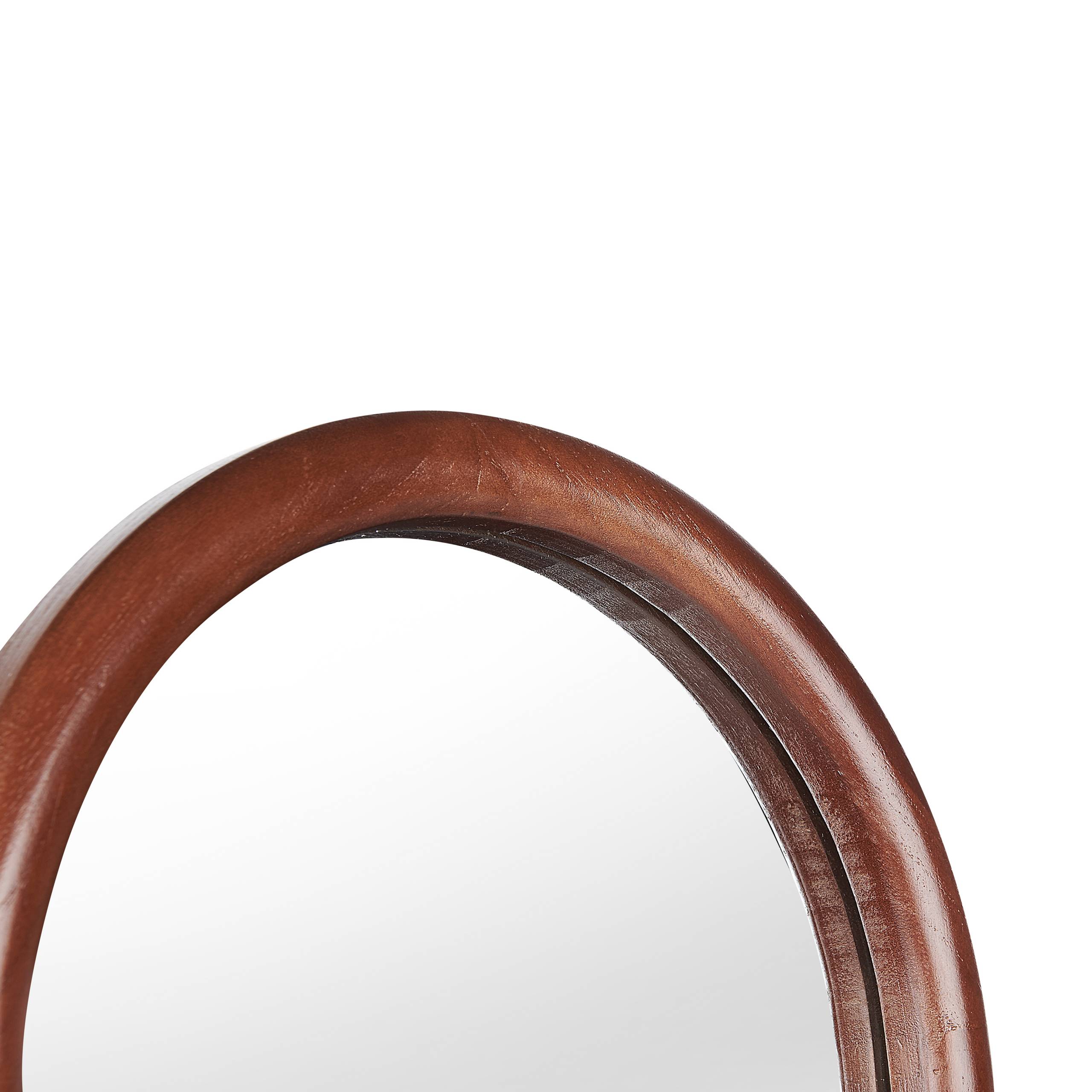 Beliani - Miroir sur pied Bois de paulownia Marron foncé CHELLES - Beliani - Image 6