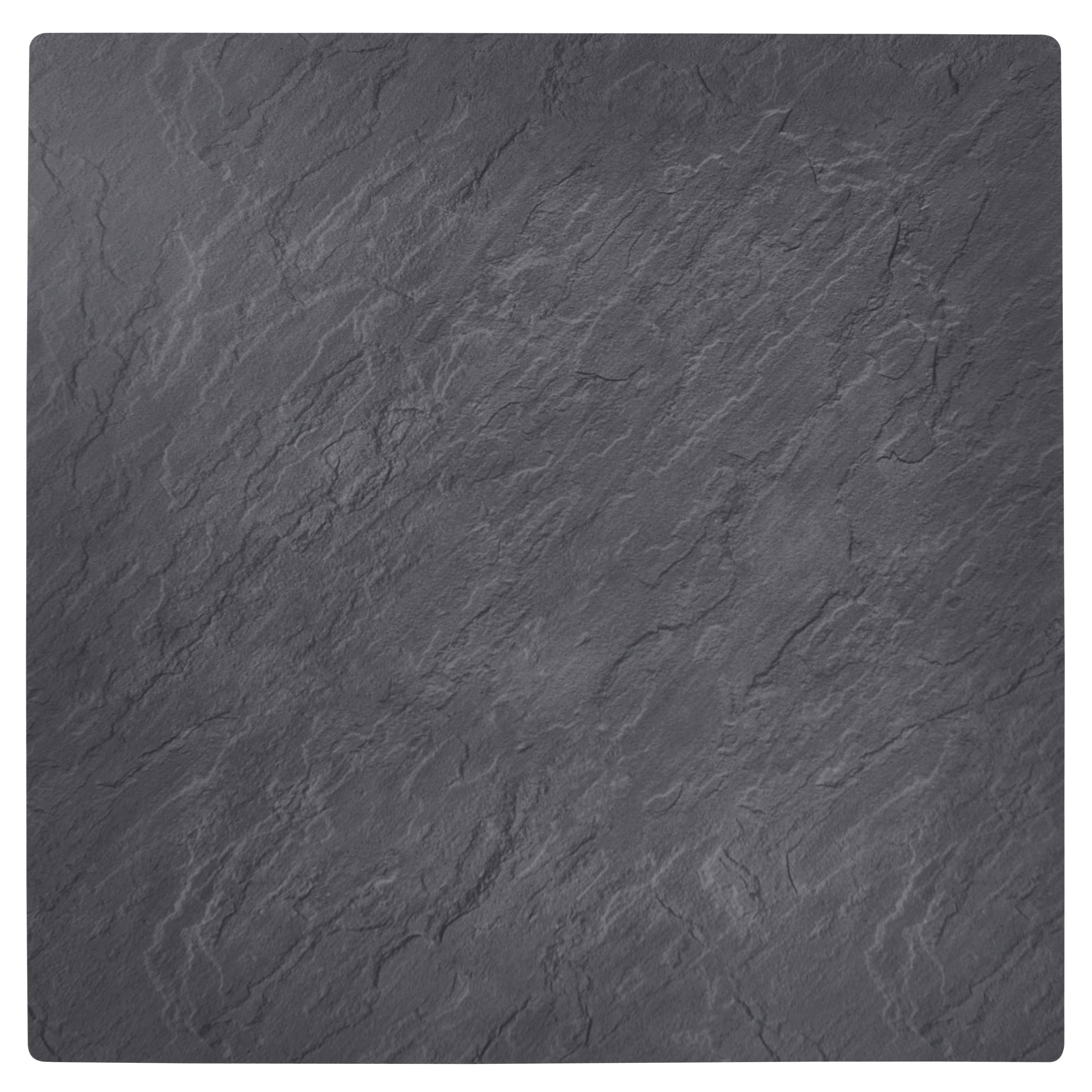 Oviala - Ensemble table haute stratifié gris et 2 chaises hautes taupe - Oviala - Image 5