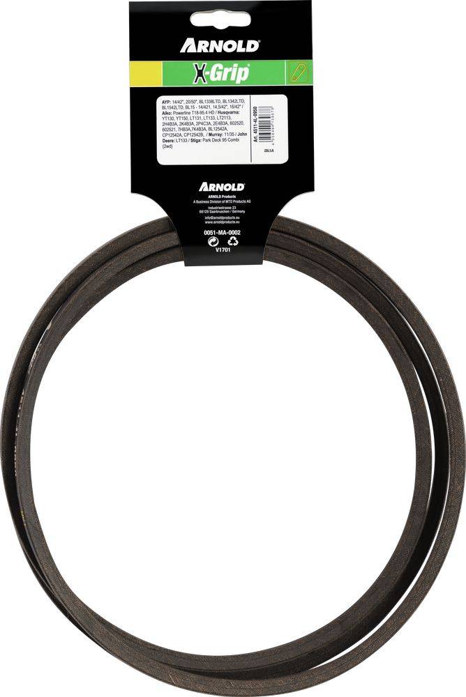 Arnold - Courroie trapézoïdale X-Grip V de type 4L950 Arnold - Image 4