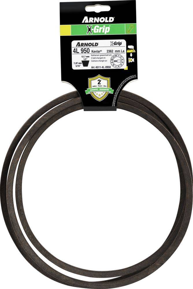 Arnold - Courroie trapézoïdale X-Grip V de type 4L950 Arnold - Image 1