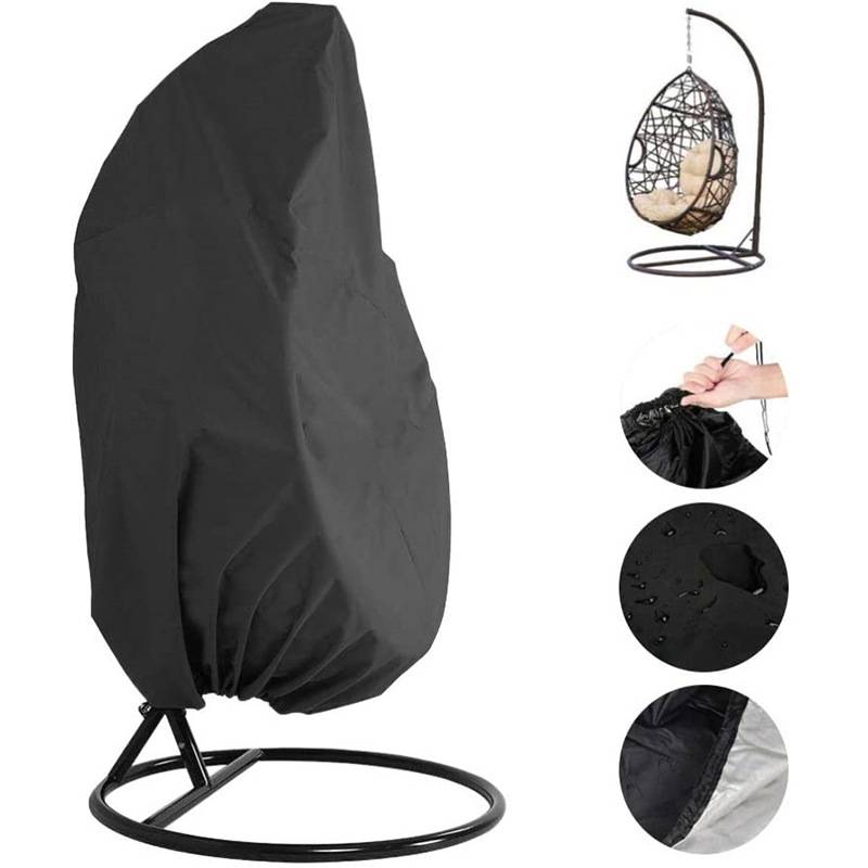 IntiMeg - Housse De Fauteuil Suspendu - Housse pour Fauteuil Oeuf Suspendu en 210D étanche - UV Protect - Housse Fauteuil Oeuf Suspendu 190 X115cm, Noir IntiMeg - Image 4