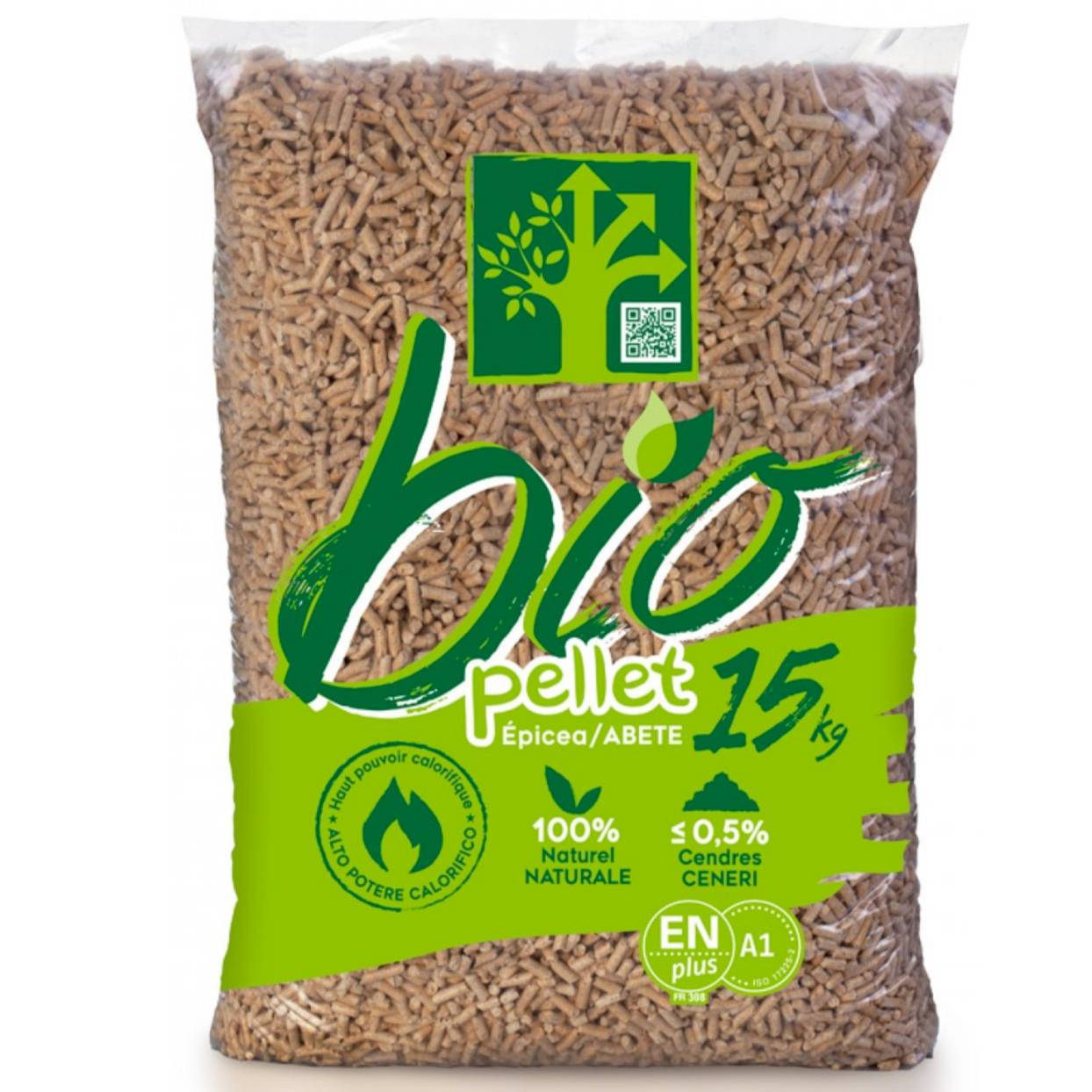 Sac pellets granule bio pour poêle 15kg - Vendu à l'unité sac 15kg - Image 1