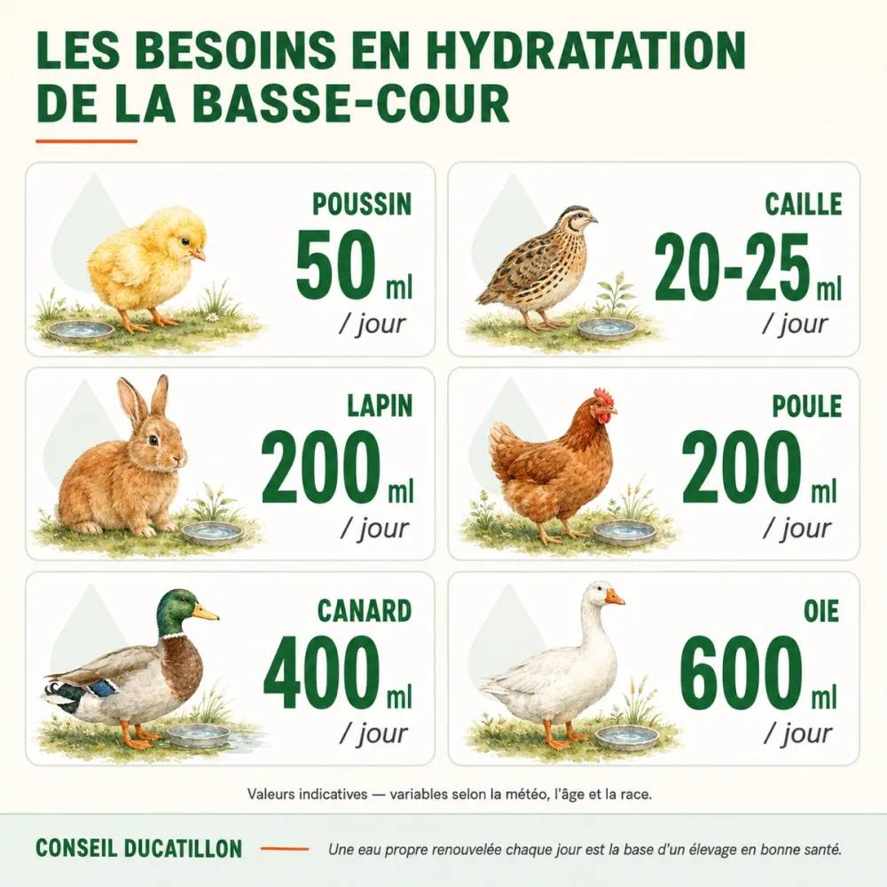Abreuvoir siphoïde GAUN pour volailles - 1,5L rouge et blanc avec poignée - Image 5