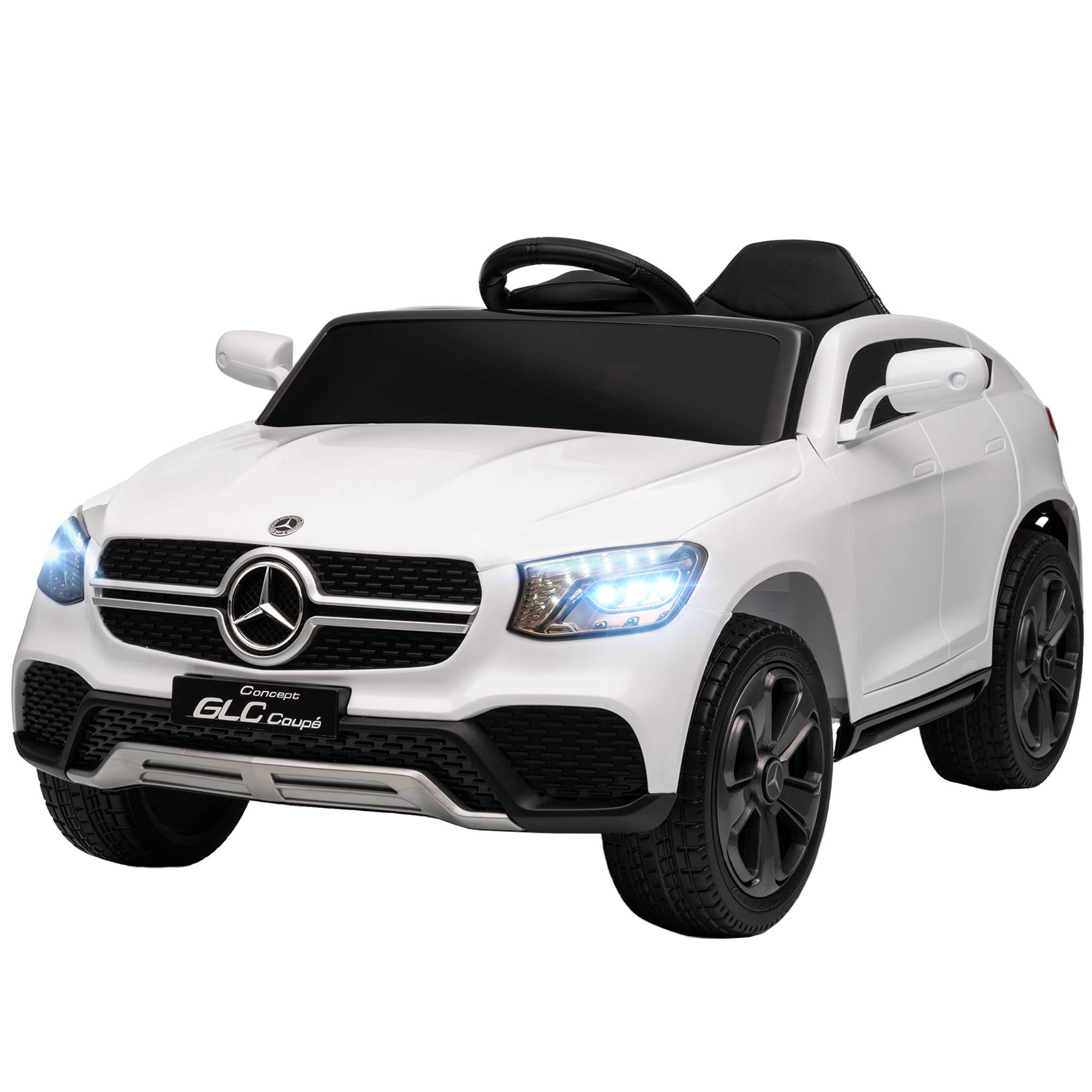 Voiture électrique enfants, véhicule électrique 12V, télécommande 2,4G, 3 vitesses, démarrage lent, 105x68x50cm, blanc - Image 2