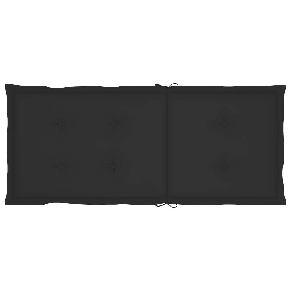 Chaise à bascule bambou avec coussin noir 66 x 86 x 105 cm - PANGIVO - Image 6
