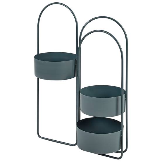 Cache-pot d'intérieur Métal Bleu foncé COLUTENA - Beliani - Image 3