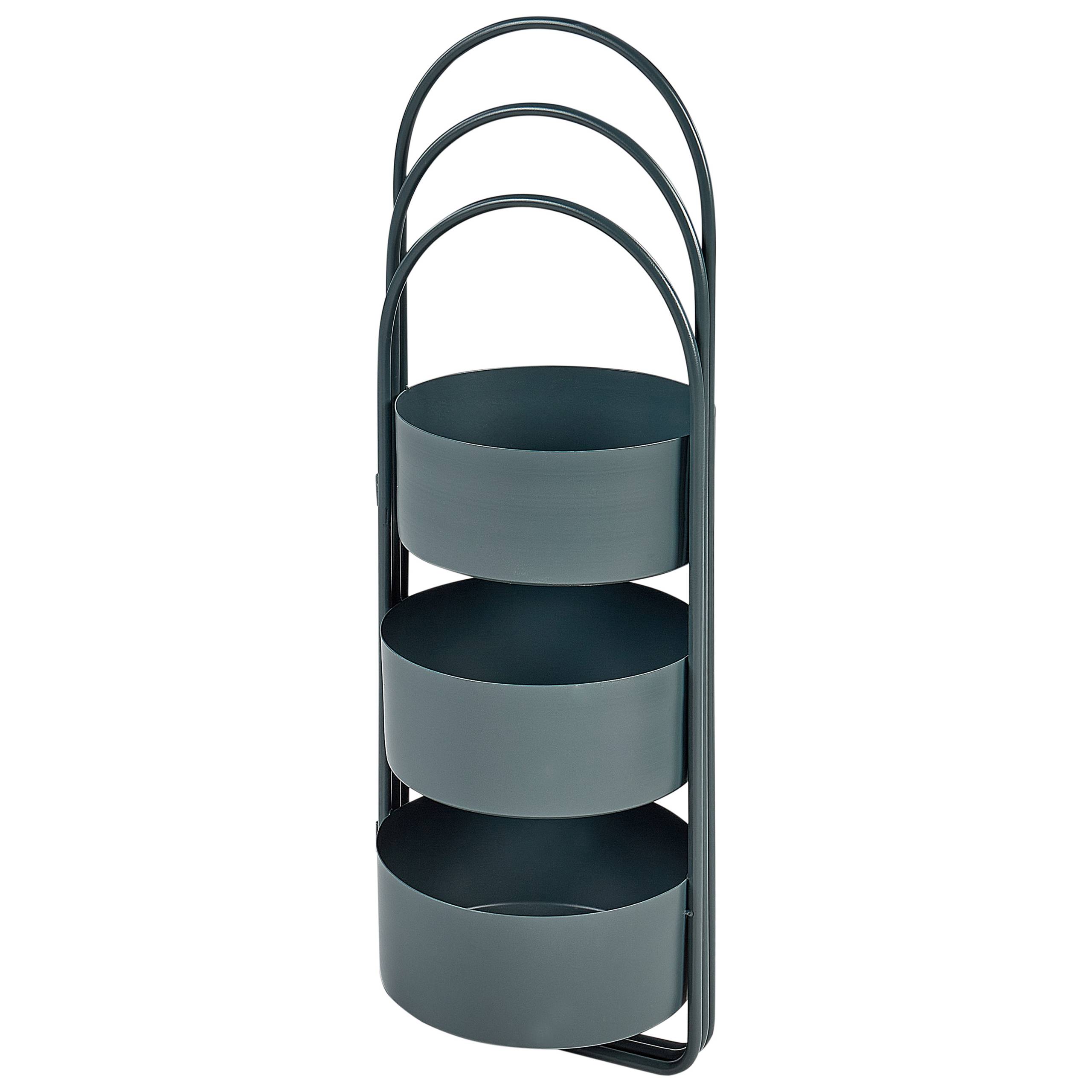 Cache-pot d'intérieur Métal Bleu foncé COLUTENA - Beliani - Image 4