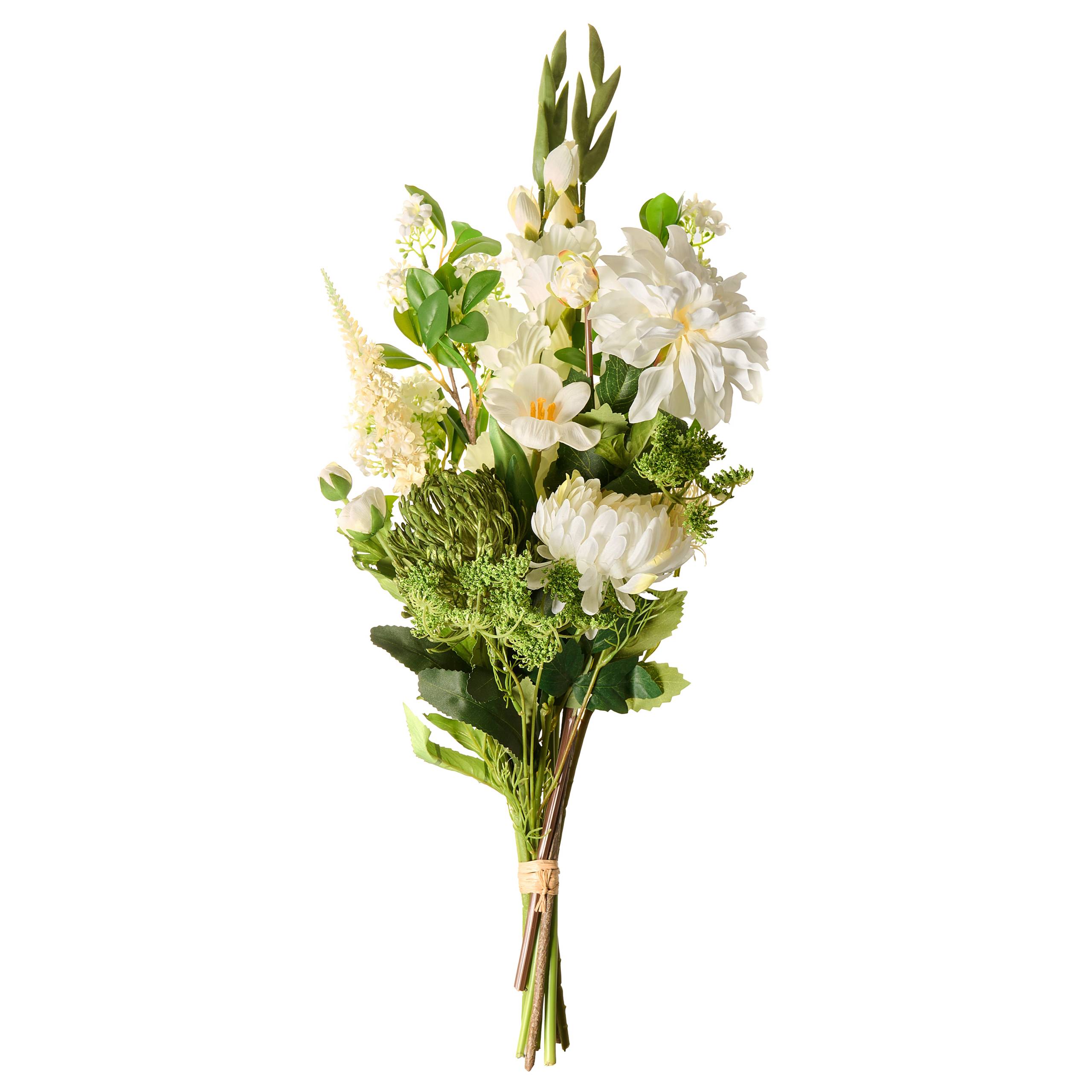 Beliani - Bouquet de fleurs artificielles Tissu Blanc LOURO - 35x35x70- Beliani - Image 2