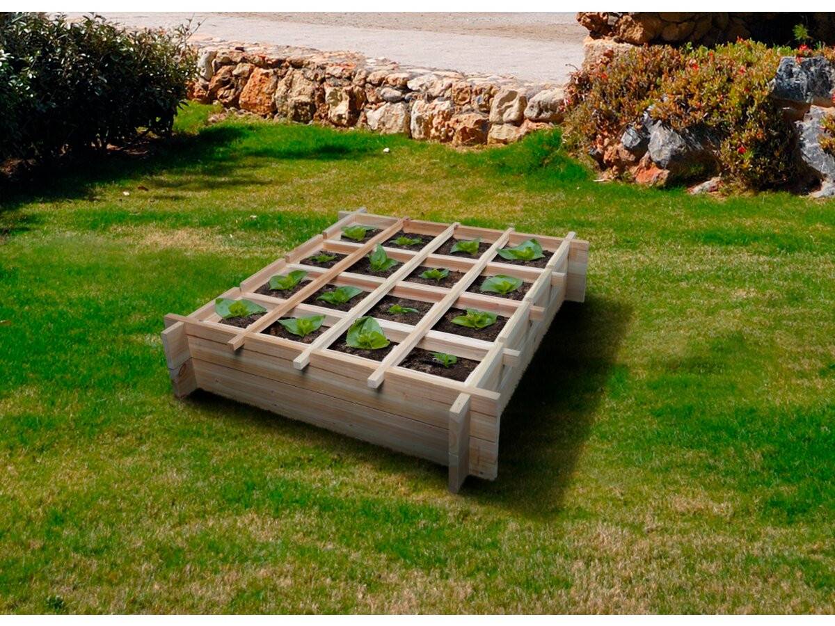 Carré Potager En Bois "tournesol" - 80 X 80 X 20 Cm -habitat Et Jardin - Image 2