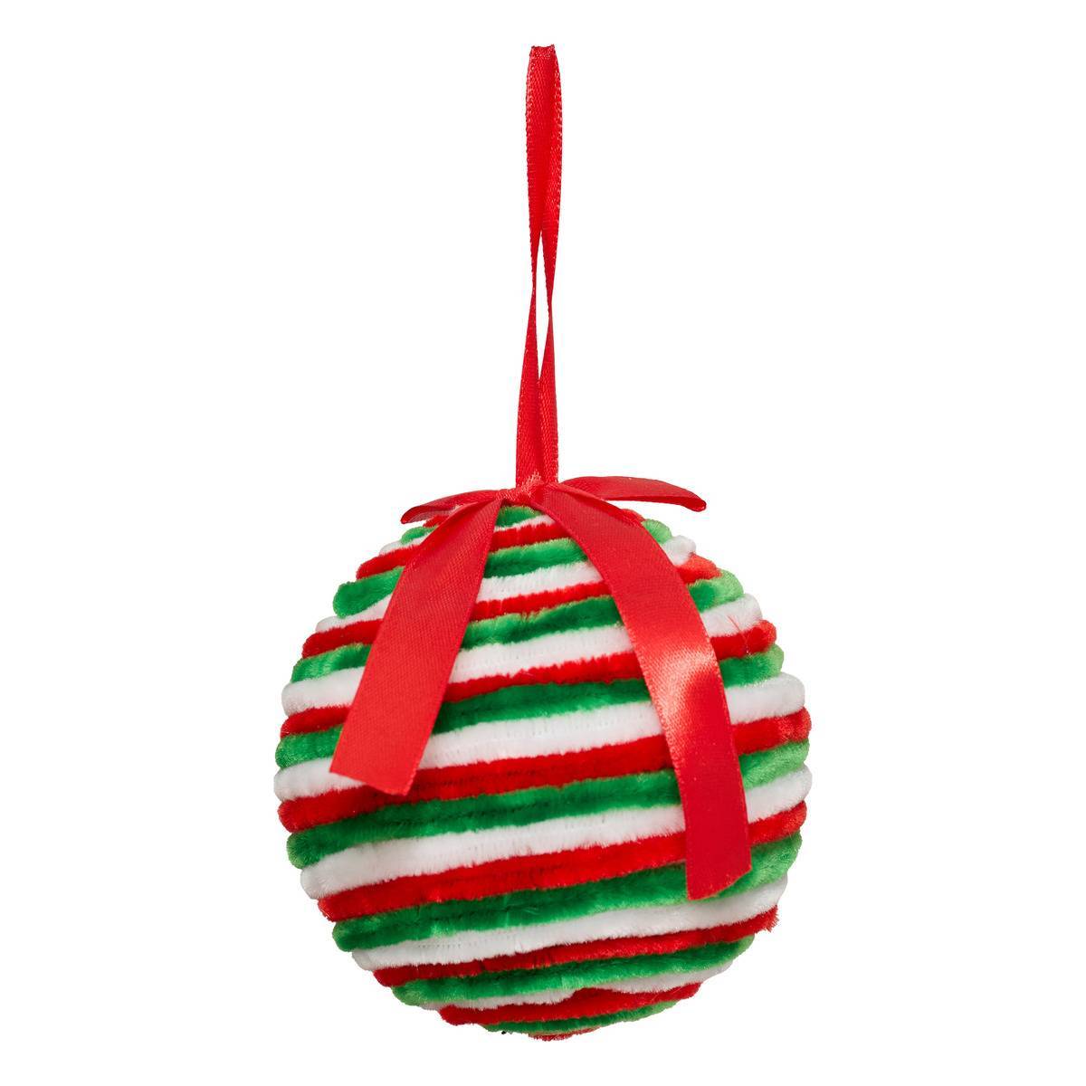 Feeric Christmas - Boule de Noël doudou rouge et vert D. 100 mm - Feeric Lights & Christmas - Image 1