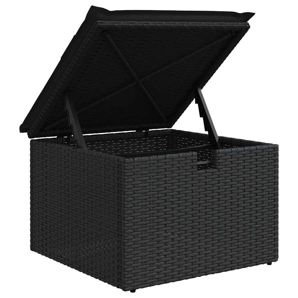 Vidaxl - Ensemble de Canapés avec coussin 7 pcs Noir polyrotin vidaXL 3359102 - Image 10
