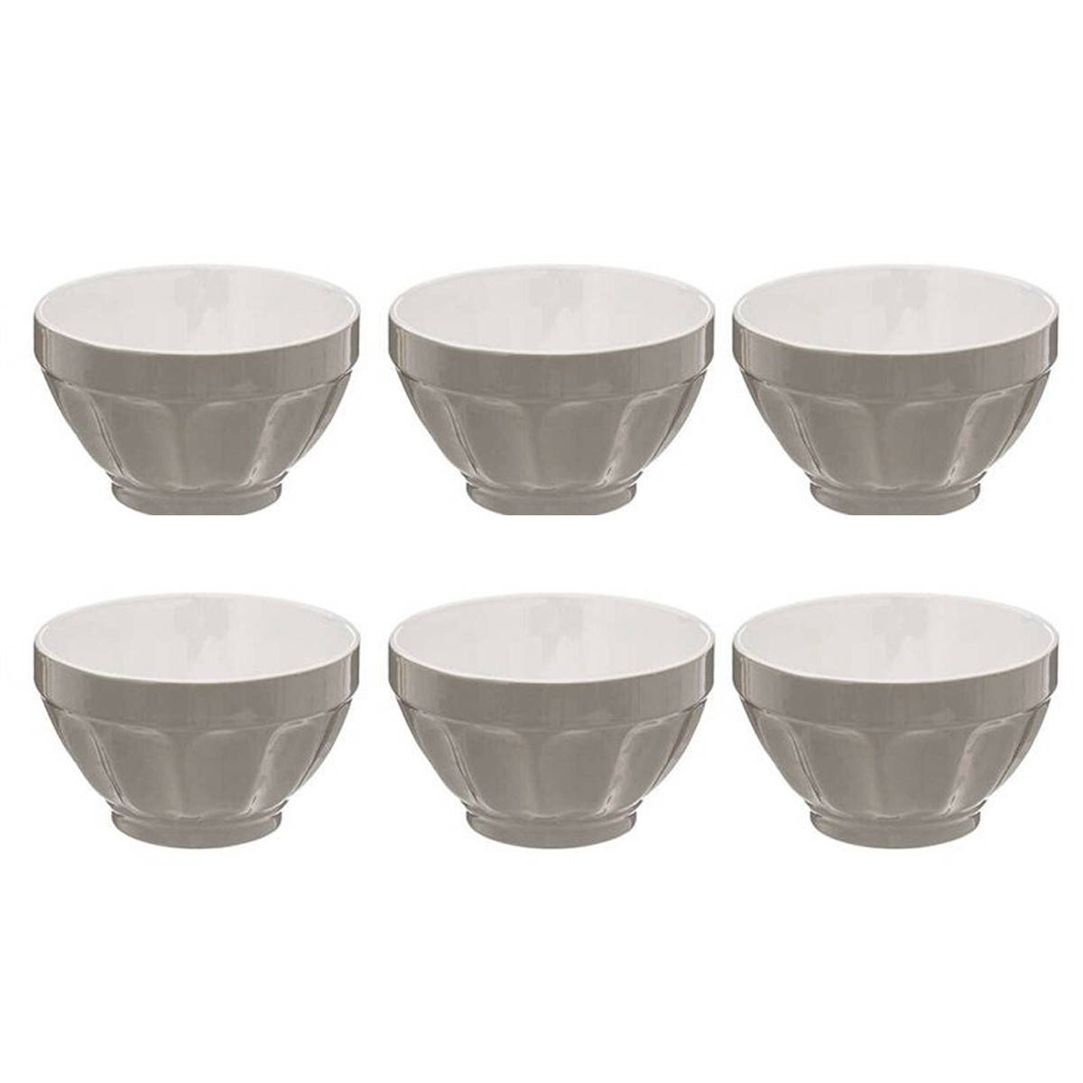 Lot de 6 Bols "Colorama" 60cl Gris - Image 1