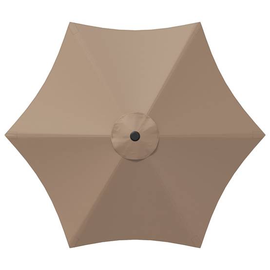 Parasol polyester taupe 269 x 269 x 223 cm - PANGIVO - Image 4