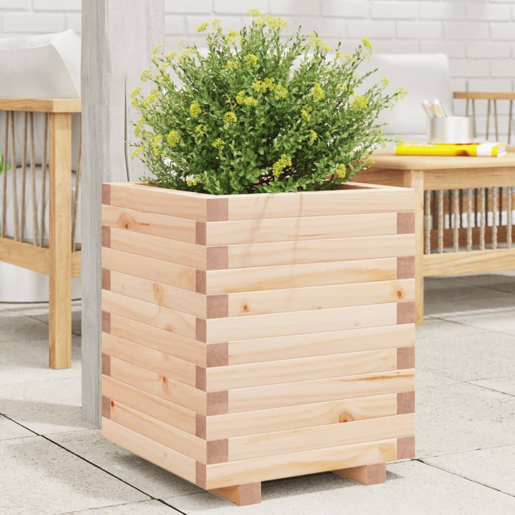ComfortXL - Pot de Fleurs Carré Haut en Pin Massif Brut – Bac Profond pour Enracinement Optimal des Plantes Vivaces – 40x50cm Bois – ComfortXL Outdoor Living - Image 1
