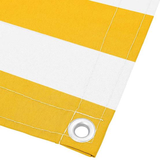 Paravent de balcon polyester Oxford jaune et blanc 1000 x 90 cm - PANGIVO - Image 4