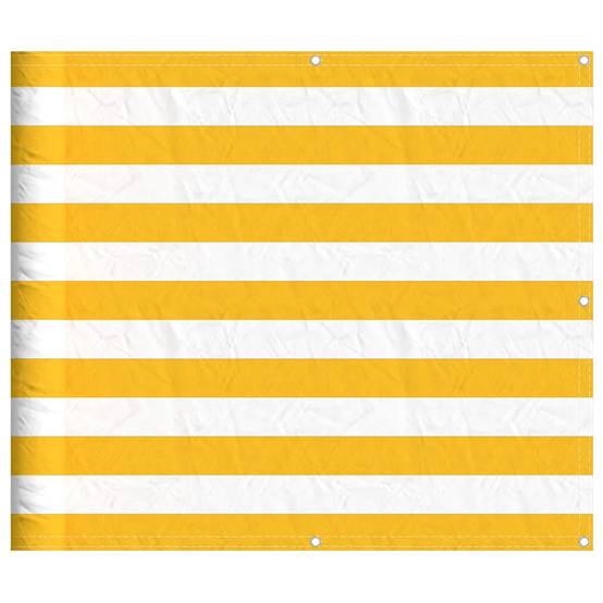 Paravent de balcon polyester Oxford jaune et blanc 1000 x 90 cm - PANGIVO - Image 2
