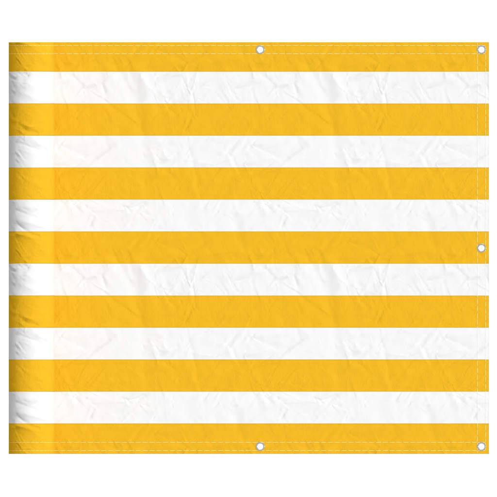 Paravent de balcon polyester Oxford jaune et blanc 1000 x 90 cm - PANGIVO - Image 2