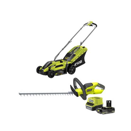 Ryobi - Pack RYOBI Tondeuse électrique 1300W 33cm RLM13E33S - Taille-haies 18V One+ OHT1845 - Batterie 2,0Ah et chargeur - Image 1