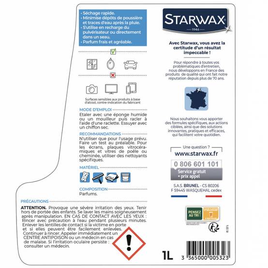 Starwax - Nettoyant spécial vitres et miroirs 1L STARWAX - Image 2