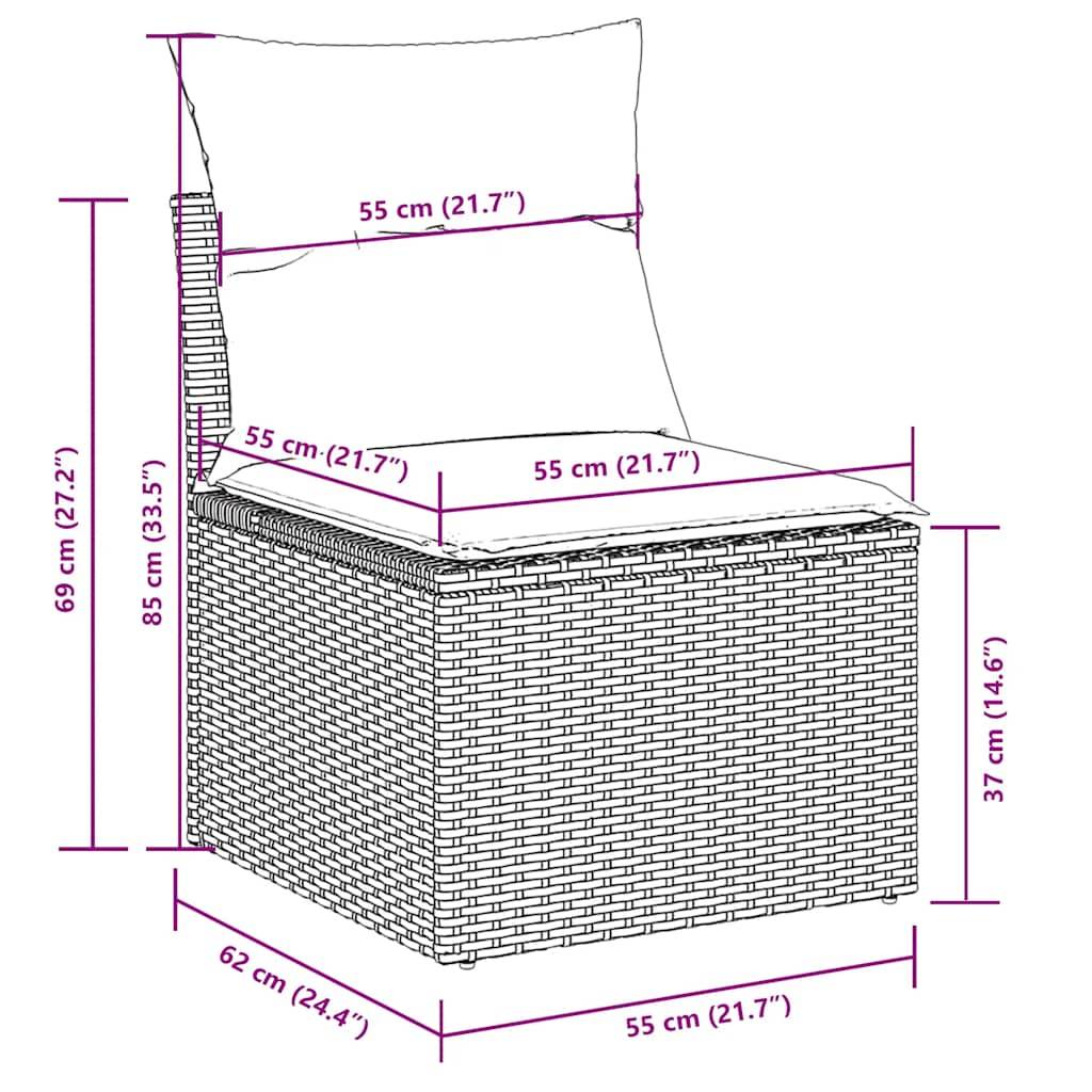 ComfortXL - Salon de Jardin Bas 10 Pièces Résine Gris Clair pour 9 Personnes avec Table et Coussins Gris – ComfortXL Outdoor Living - Image 10