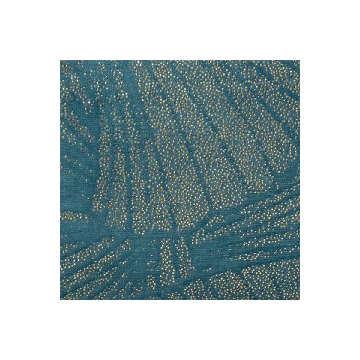 Coussin déhoussable Bleu Canard motif Doré en relief 40 x 40 cm - Image 4