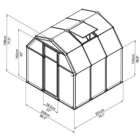 Canopia - Serre de jardin en polycarbonate Rion Eco Grow 4,10 m², Ancrage au sol Oui - Image 3