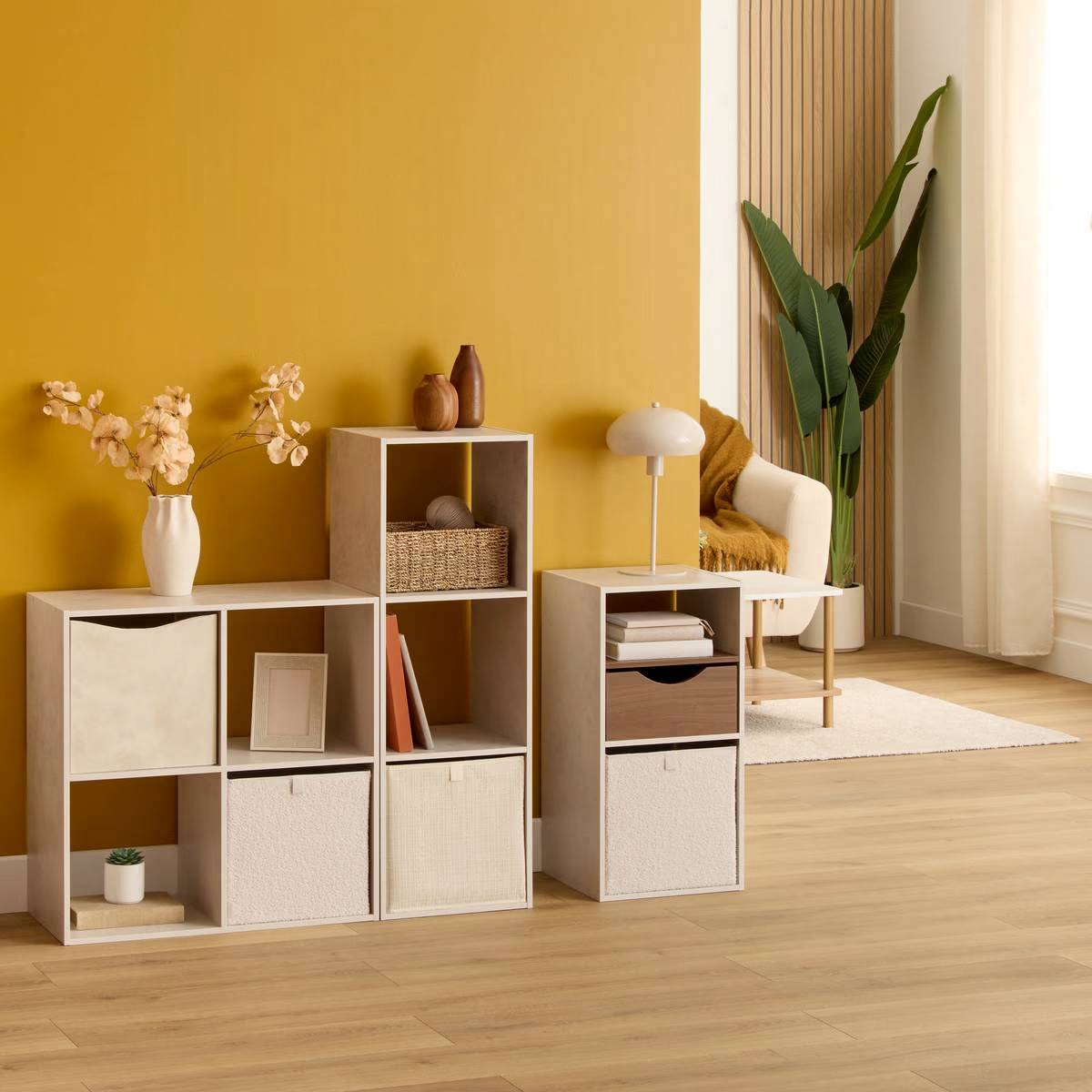 Étagère Mix'N Modul 3 cases rectangulaire 32x34,5cm beige - 5five - Image 3