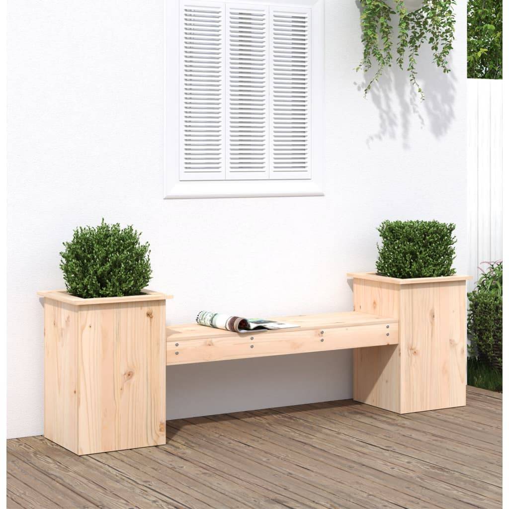 Vidaxl - Banc avec jardinières 184,5x39,5x56,5 cm bois massif de pin vidaXL 825170 - Image 1