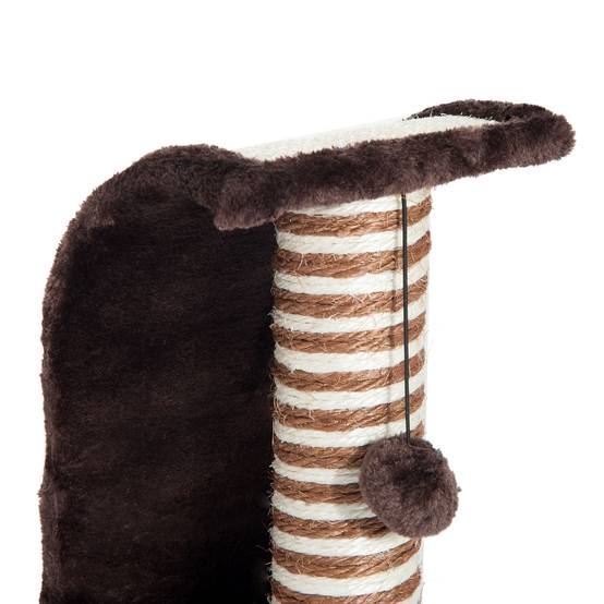 Griffoir pour Chat Petit Format en Sisal avec Rampe et Balle Marron 35x30cm - ComfortXL Outdoor Living - Image 8