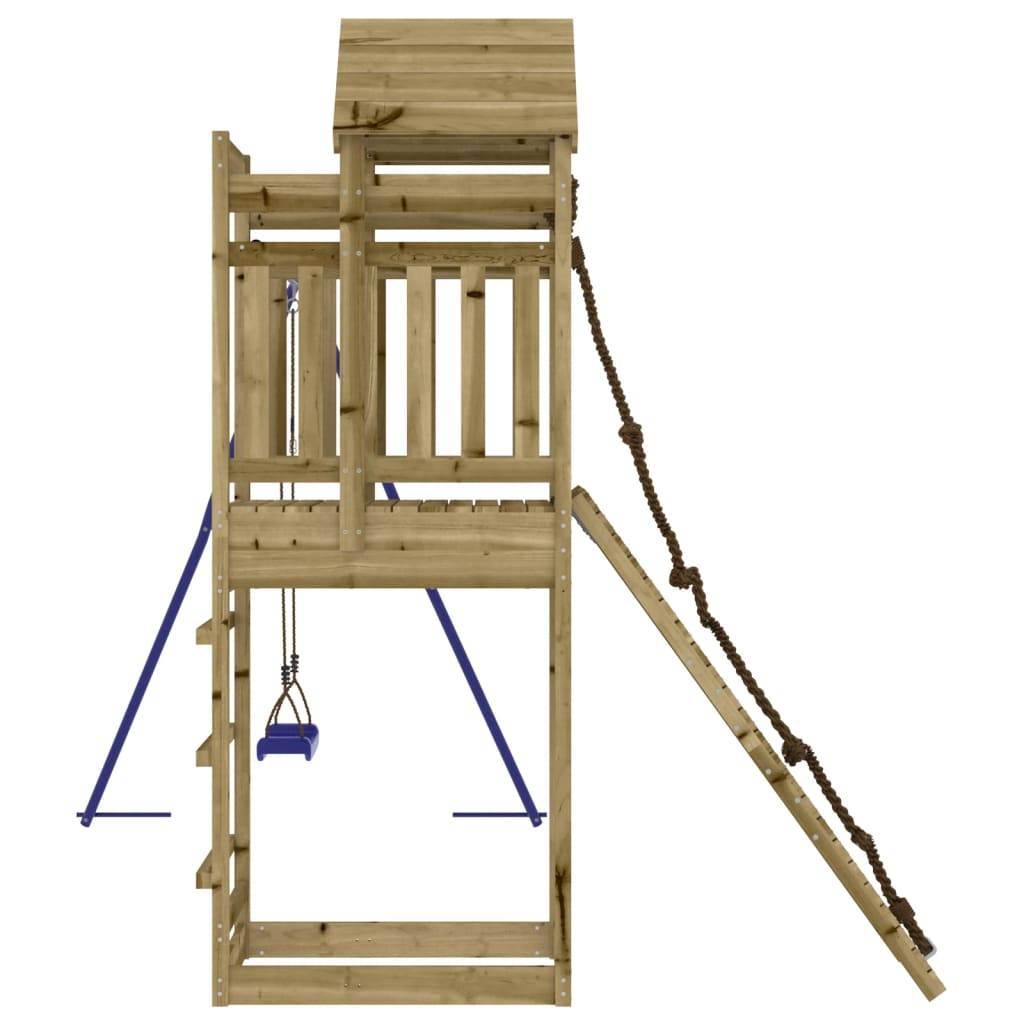 Helloshop26 - Aire de jeux d'extérieur balançoires toboggan portiques robuste jeux jardin 520,95 bois de pin imprégné - Image 5