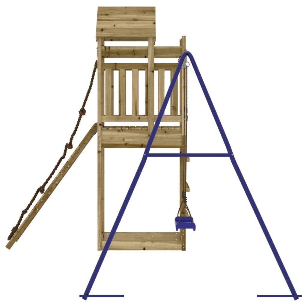 Helloshop26 - Aire de jeux d'extérieur balançoires toboggan portiques robuste jeux jardin 520,95 bois de pin imprégné - Image 4