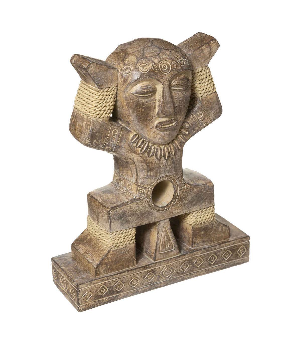 Objet décoratif Statuette Totem en Résine  H 24.5 cm
