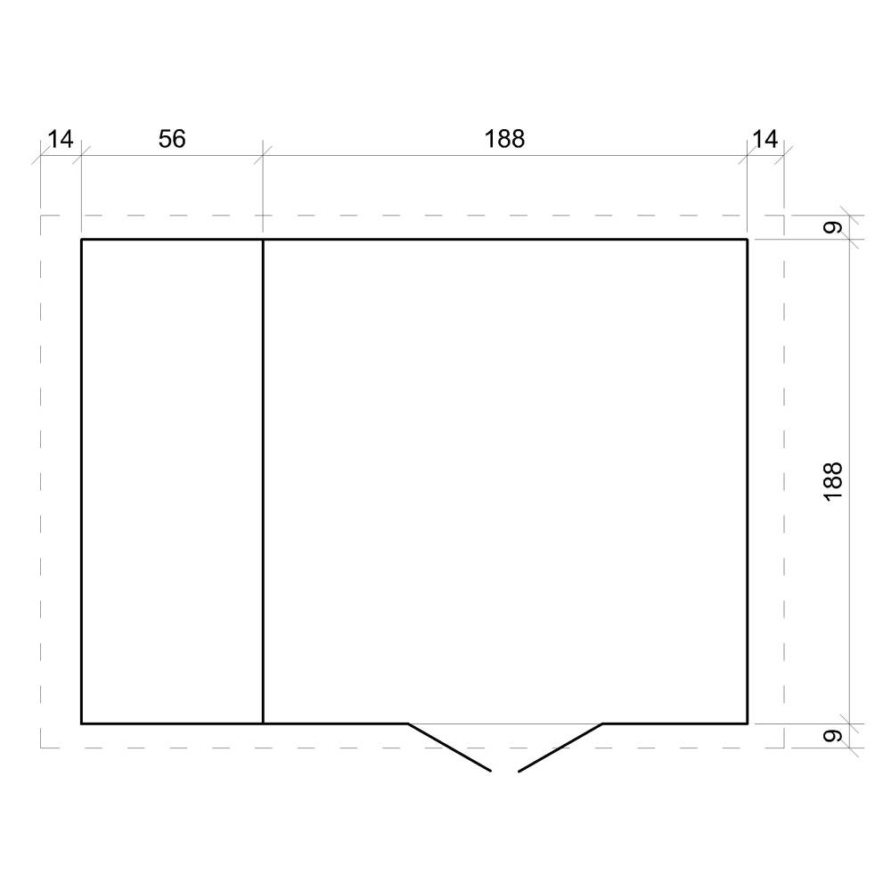Timbela - Abri de jardin en bois et range bûches extérieur I206xL272xH218 cm / 3,53+0,97 m² - Stockage extérieur - 19 mm d’épaisseur - Timbela M386C - Image 6