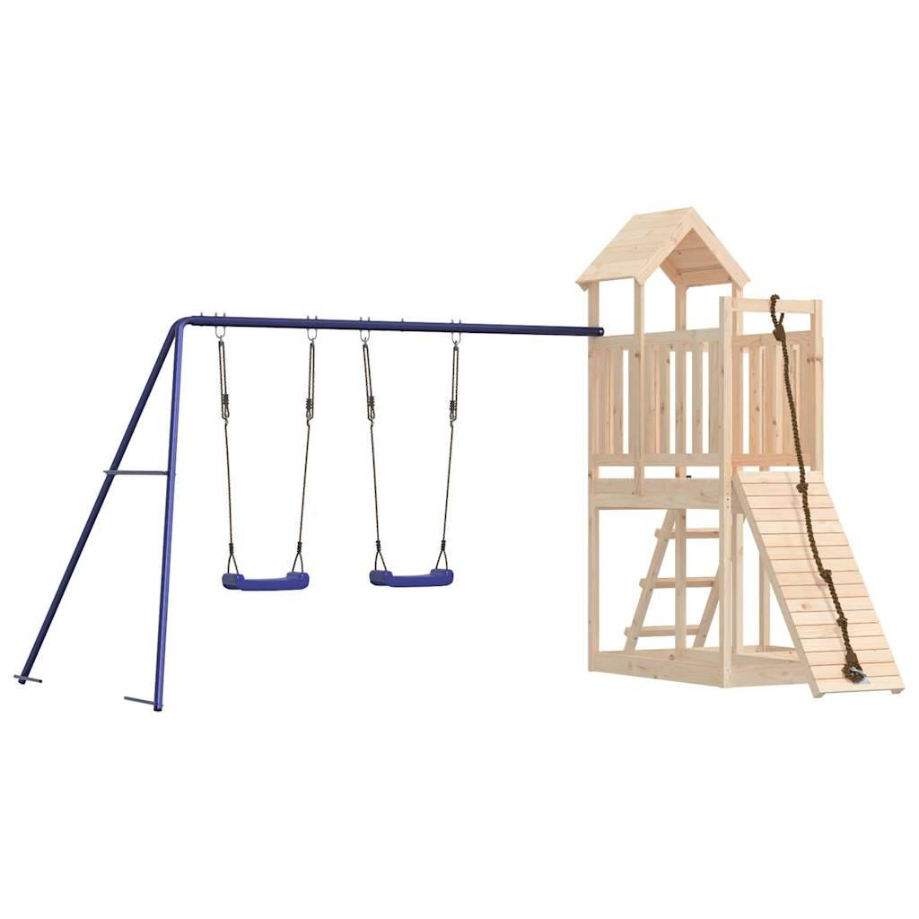 Aire de jeux d'extérieur - Jeu Plein air enfant bois de pin massif rj29 - Image 1