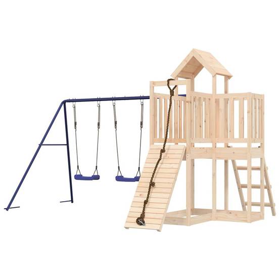 Aire de jeux d'extérieur - Jeu Plein air enfant bois de pin massif rj29 - Image 3