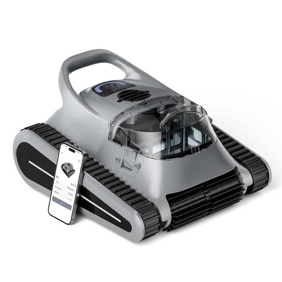 Robot nettoyeur automatique sans fil SEAUTO SAT30, navigation intelligente par sonar, haute aspiration, longue autonomie pour piscine jusqu'à 200m²