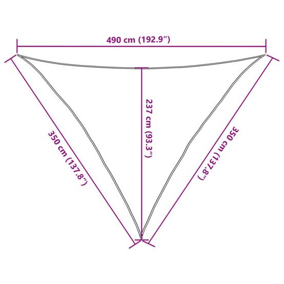 Voile d'ombrage PEHD Marron 3,5 x 3,5 x 4,9 m - PANGIVO - Image 10