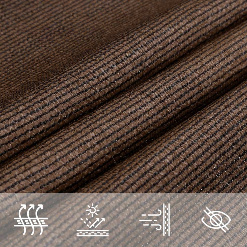 Voile d'ombrage PEHD Marron 3,5 x 3,5 x 4,9 m - PANGIVO - Image 7