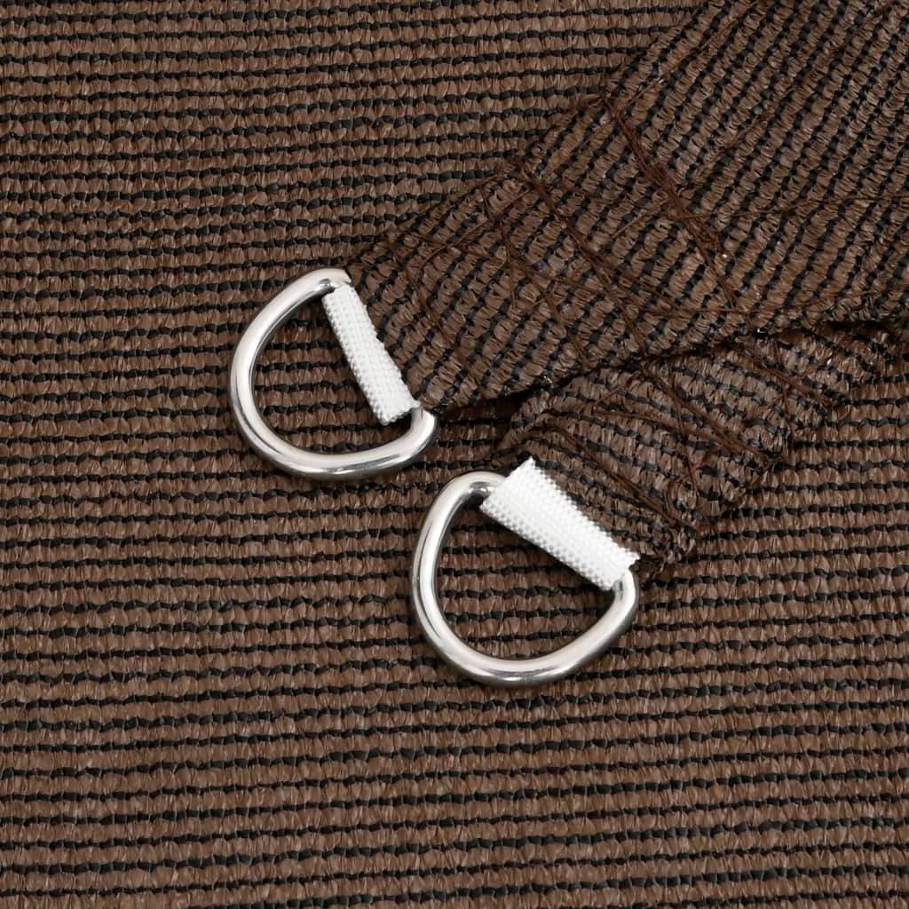 Voile d'ombrage PEHD Marron 3,5 x 3,5 x 4,9 m - PANGIVO - Image 5