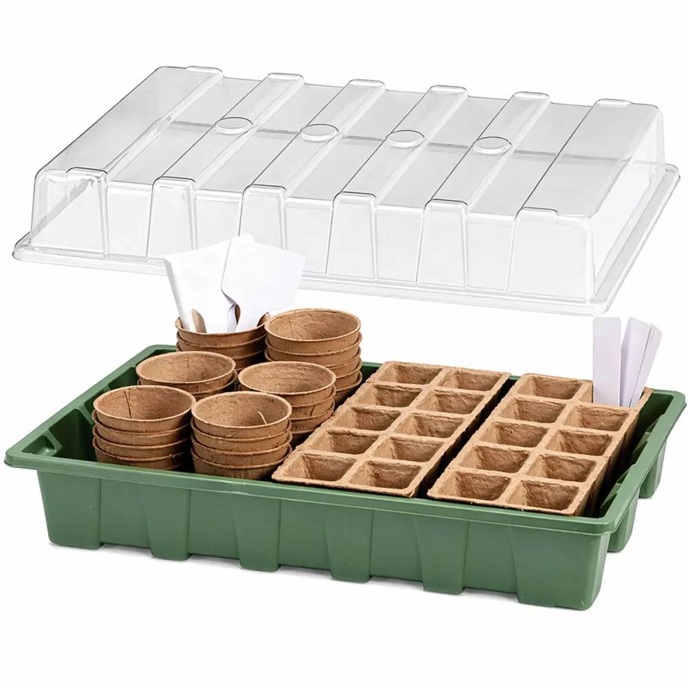 Kit de démarrage pour semis 67 pièces - Plateaux, pots et étiquettes inclus Progarden - Image 1