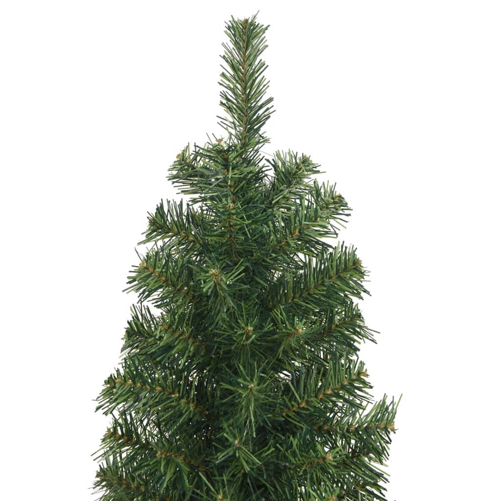 Sapin De Noël - Arbre de Noël artificiel mince avec support vert 180 cm PVC - Image 3